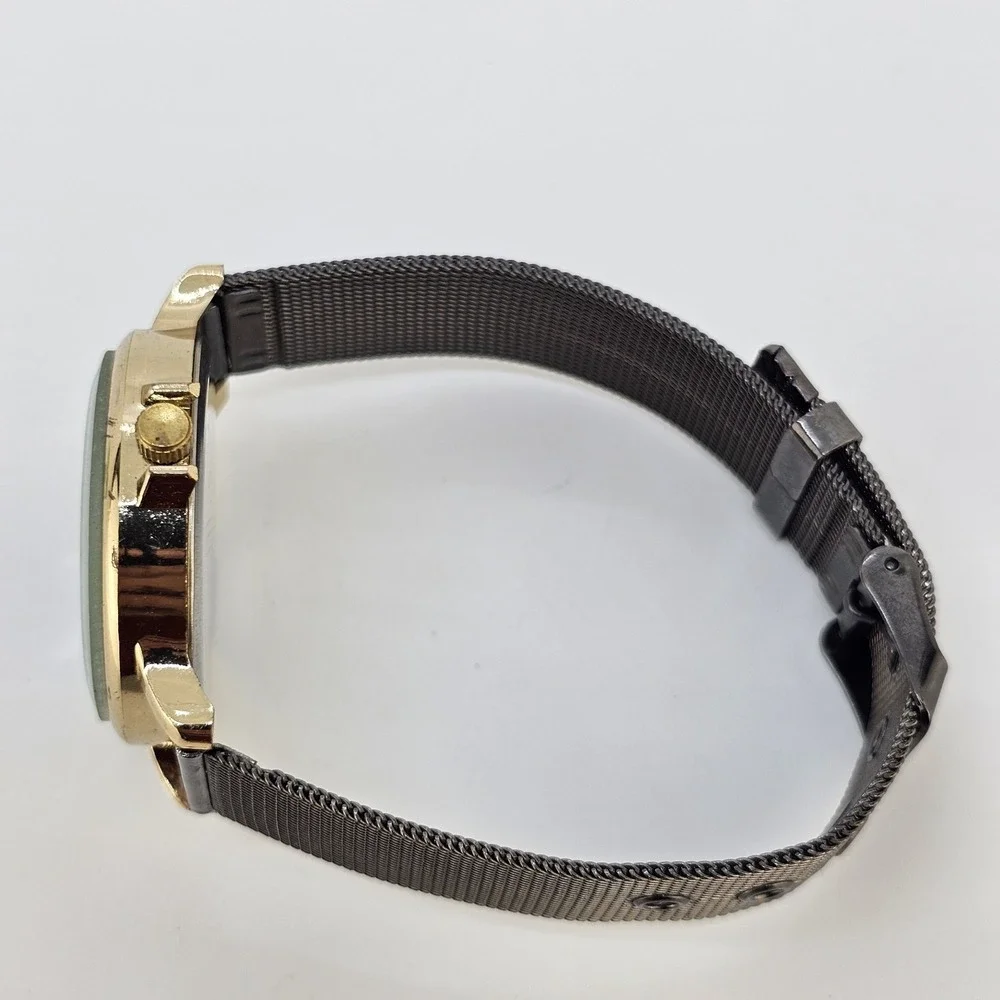 Women's Analog Watch 36MM Dark Brown Dial Dark Brown Mesh Bands NEW Battery